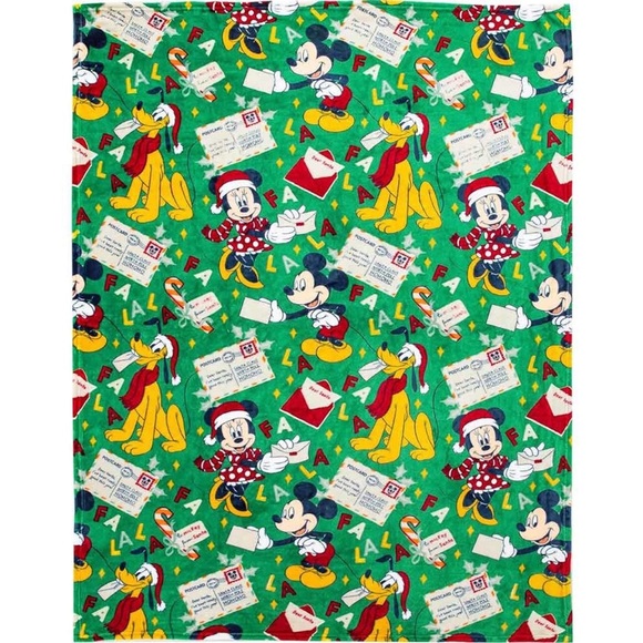 Disney Mickey Mouse Minnie Mouse Letters to Santa blanket - Picture 1 of 7